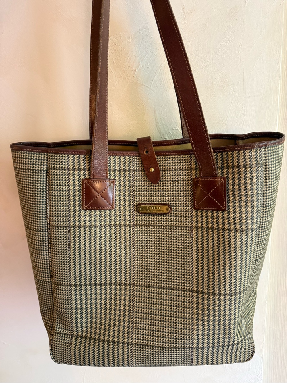 Vintage Polo by Ralph Lauren Iconic Plaid Extra Large Tote